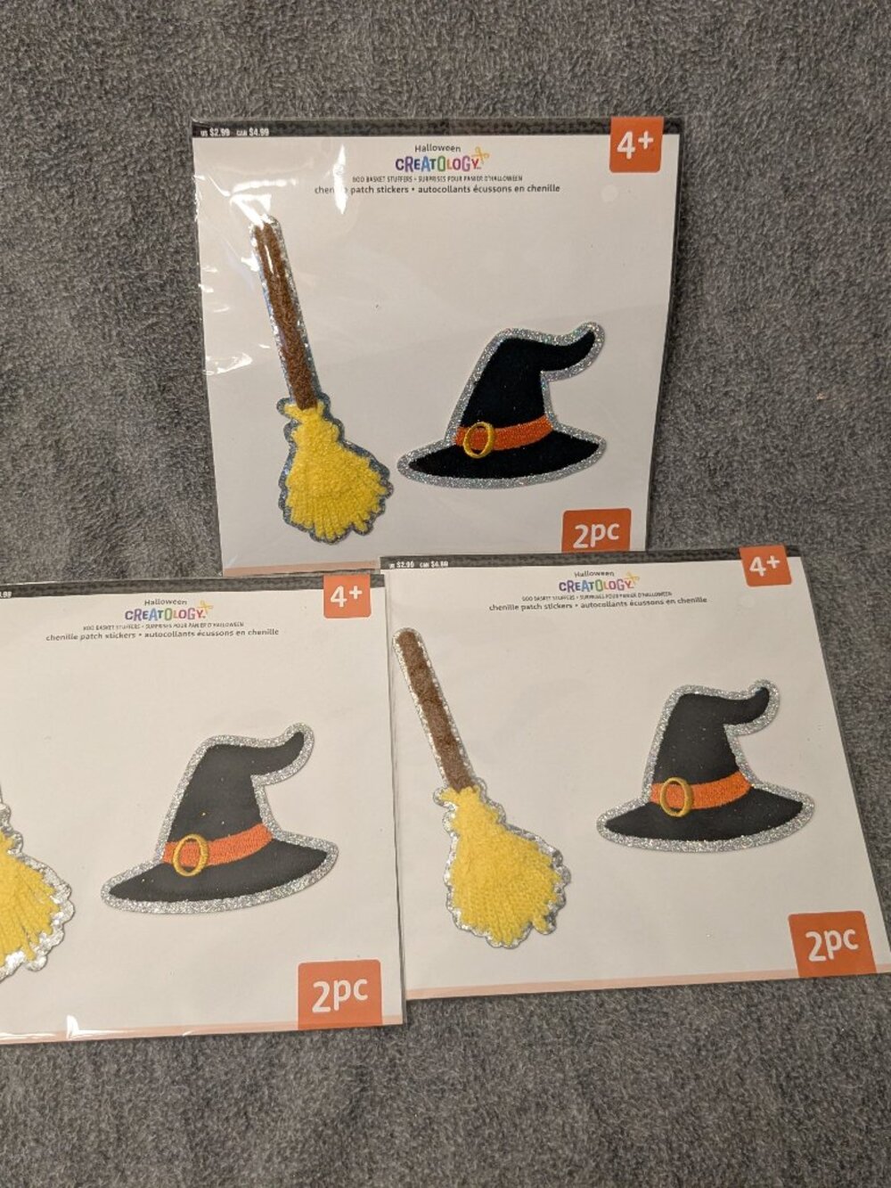 New! 3 Packs of Halloween Fabric Stickers